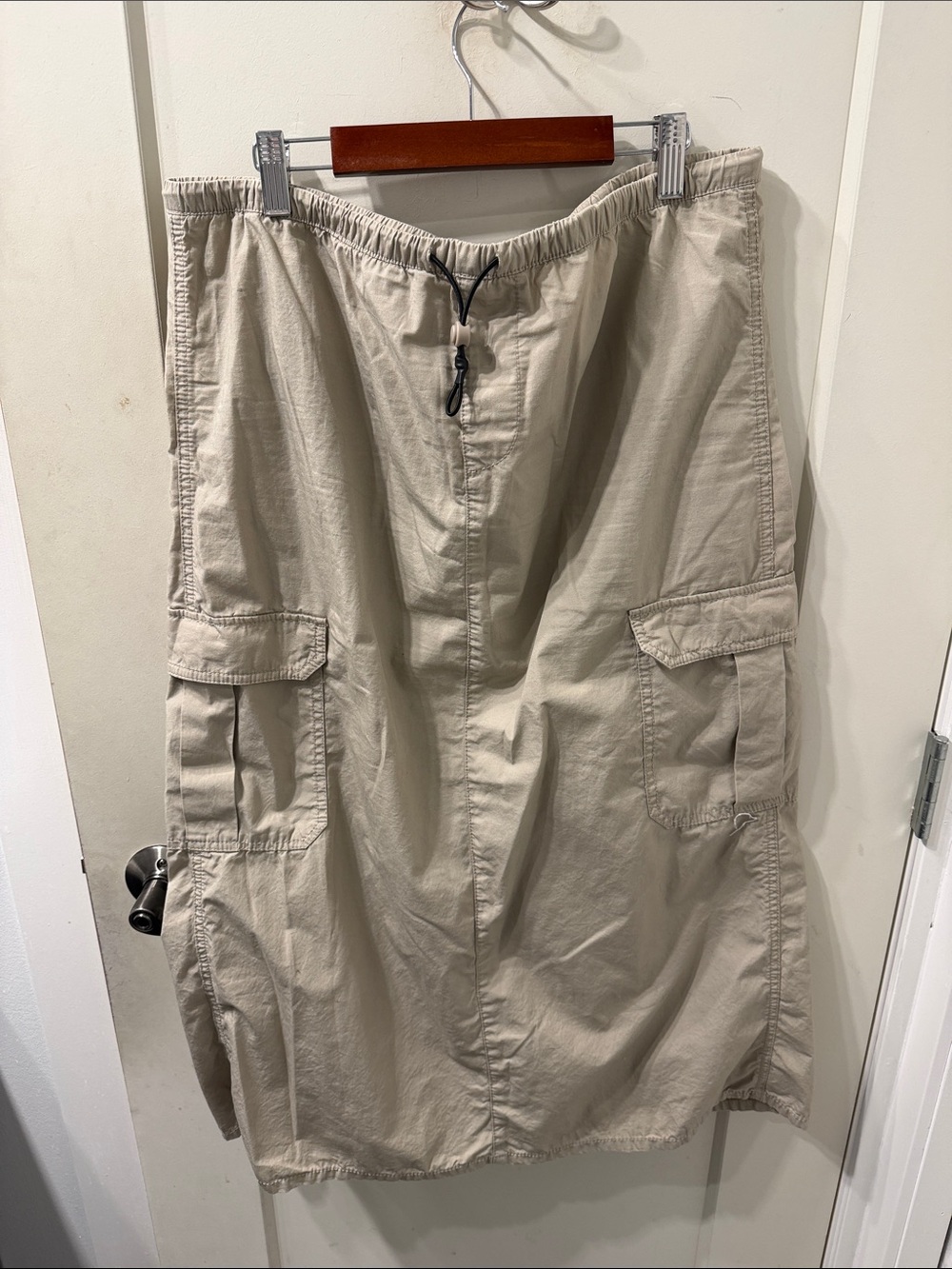 H&M Beige Cargo Utility Skirt with Drawstring Waist